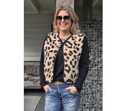 PANTER GILET zwart/zand